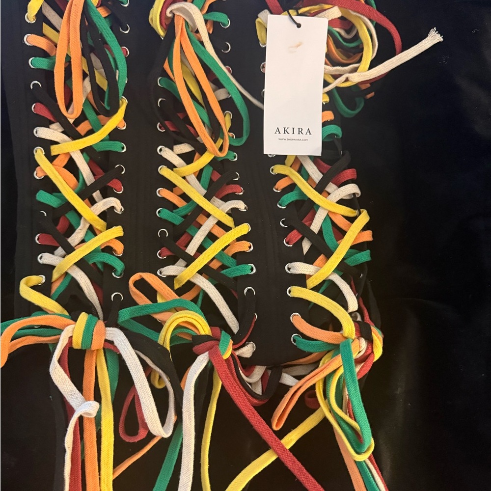 AKIRA Colorful Lace-Up Corset